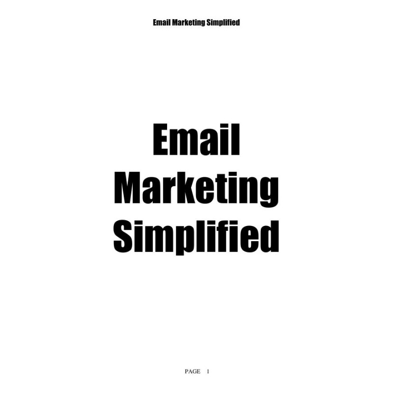 Email Marketing Simplified