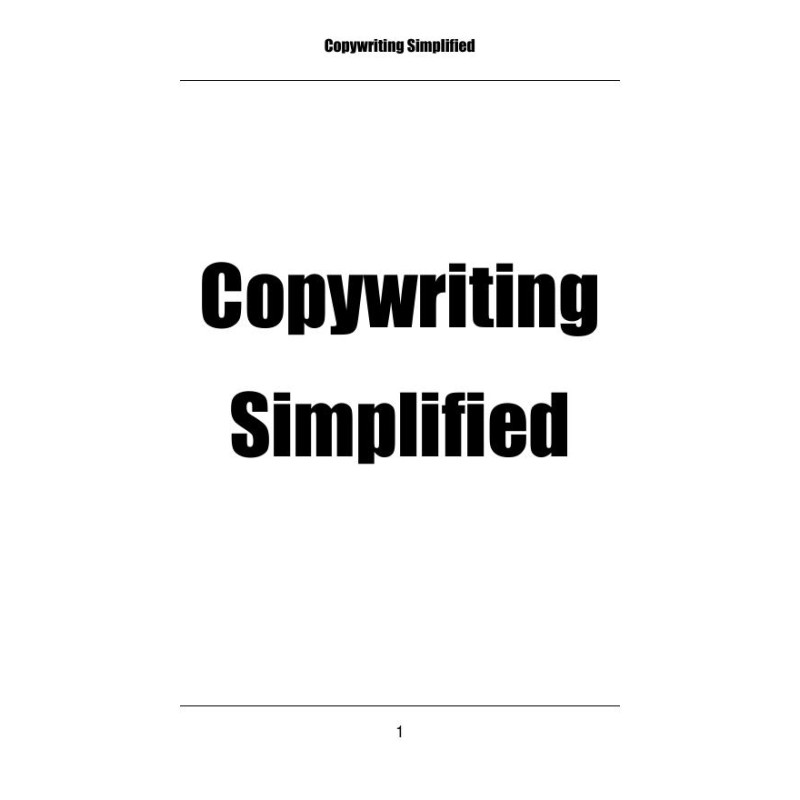 Copywriting Simplified