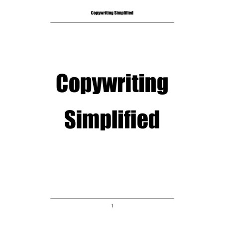 Copywriting Simplified