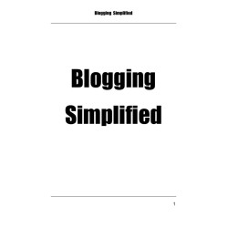 Blogging Simplified