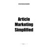 Article Marketing Simplified