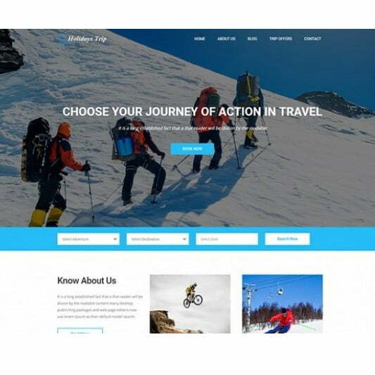 Adventures Trip – HTML Template Adventures Trip – HTML Template